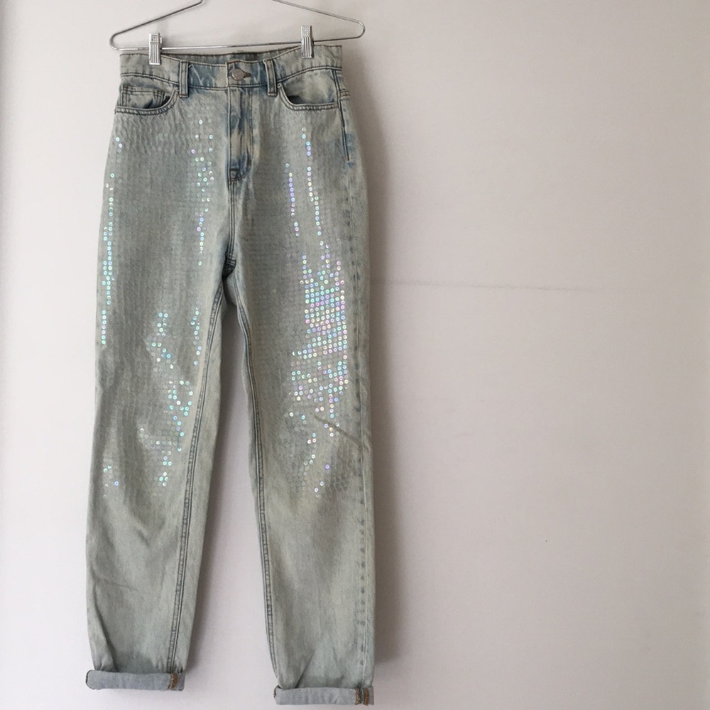 Urban Outfitters Sequined Mom Jeans